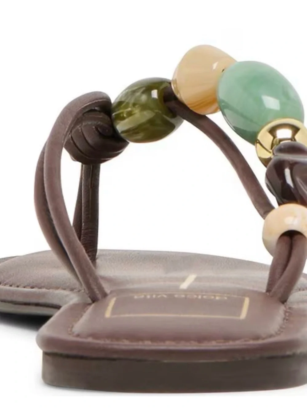 From Dolce Vita, the Cely Leather Bead Embellished Thong Sandals